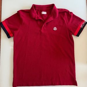 Moncler Polo shirt for men, red color, Size XL